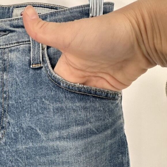 AG Jeans The Farrah Skinny Ankle high rise Blue Medium Wash Whiskering Size 26R - Picture 8 of 13